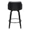 Armen Living Alec 26" Counter Height Swivel Gray Faux Leather and Black Wood Bar Stool LCAEBABLGR26 - alternate 2